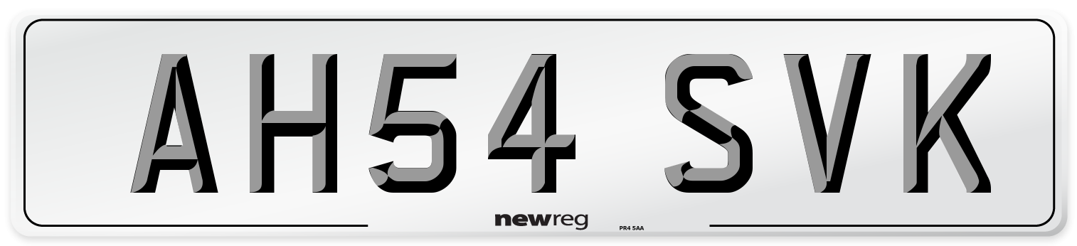 AH54 SVK Number Plate from New Reg